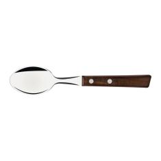 Conjunto de Colheres de Mesa Tramontina Tradicional com Lâminas em Aço Inox e Cabos de Madeira Natural 3 Peças Tramontina