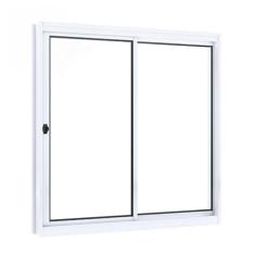 Janela de Correr Aço 2 Folhas Riobras  100cmx100cm Branco