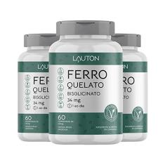 3x Ferro Quelato 34mg 60 comprimidos Lauton Nutrition - Clinical Series