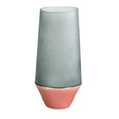 Vaso Cinza E Rose Gold Em Vidro Mart Cinza E Rose Gold