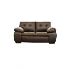 Sofá De Couro Marselha 2 Lugares Marrom Pigmentado Mempra