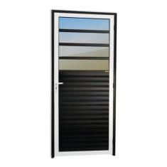 Porta de Cozinha Super Vidro Reflex 210cm X 86cm Brimak Abertura Esque