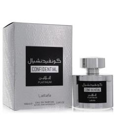 Col. Masculino Lattafa Confidential Platinum 100 Ml Eau De Parfum