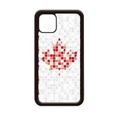 Capa Mosaico de Folha de Bordo Bandeira Nacional do Canadá para iPhone 12 Pro Max para Apple Mini Mobile Case Shell