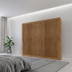 Guarda-roupa 3 Portas de Correr Betha Naturalle