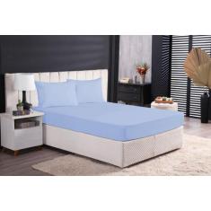Jogo de Lençol Casal 3 Peças Cama Box e Comum 100% Algodão Percal 180 