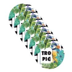 Sousplat Tropical Arara - NSW, 6 Peças, Sem base