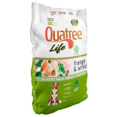 Ração Seca Quatree Life Frango e Arroz Cães Filhotes Raças Médias e Grandes - 15 Kg