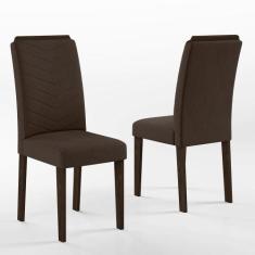 Conjunto 2 Cadeiras Lisboa Imbuia/ Marrom - Moveis Arapongas