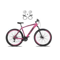   Bicicleta Aro 29 Ksw Xlt 24v Freios Hidráulicos Garfo Suspensão Mtb - Rosa