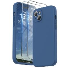 SURPHY Capa projetada para iPhone 15 Plus com protetor de tela e cordão, alça de telefone e capa de telefone de silicone líquido (proteção para câmera e forro de microfibra macia) 6,7 polegadas 2023,