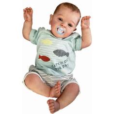 Boneca Reborn Baby Doll Alive Large Smiling Soft, de 60 cm