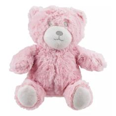 Urso Rosa Sentado 19cm - Pelúcia