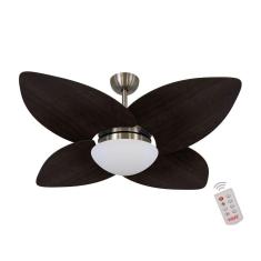 Ventilador De Teto Bronze 4 Pás Tabaco 127v C/ Controle