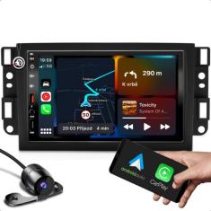 kit multimidia mp5 com bluetooth espelhamento e carplay + moldura de 7