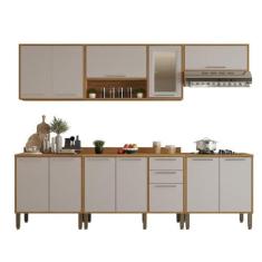 Cozinha Compacta para Cooktop 6 Peças 12 Portas 2 Gavetas Paris Sallêt