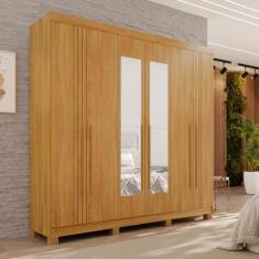 Guarda-roupa 2 Gavetas 6 Portas com Espelho com Pés Lisboa - CHF