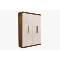 Guarda roupa solteiro 4 portas 3 gavetas ubatuba 100% mdf - VALVERDE, 