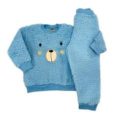 Conjunto Teddy Dupla Face Peluciado Quentinho Inverno Casaco - Fofotin