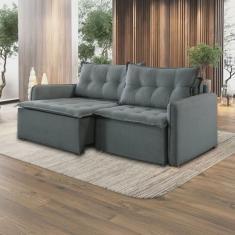 Sofá Cama Retrátil e Reclinável 2 Módulos 220 Cm Flórida