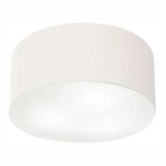 Plafon Cilíndrico Md-3058 Cúpula em Tecido 55x25cm Branco - Bivolt