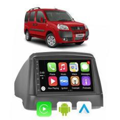 Kit Multimidia Android 7 Pol Doblo 2000 a 2021 Carplay + Câmera de Ré 