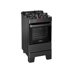 Fogão Esmaltec Ideal Top Glass 4 Bocas Automático Mesa de Vidro Preto 