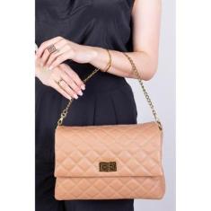 Bolsa grande de couro matelassê Giorgia-Feminino