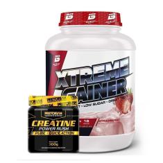 Kit Xtreme Gainer 3Kg Bio Sports USA + Creatina Power Rush 300g Pretorian-Unissex