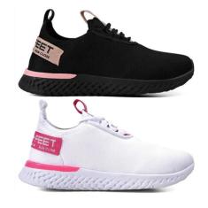Kit 2 Tênis Femininos Esportivos Caminhada Lançamento - Original Feet,