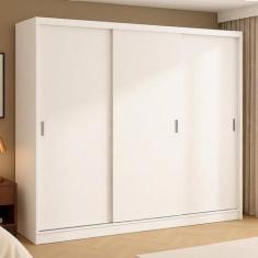 Guarda-Roupa Casal 3 Portas de Correr 2 Gavetas MDF Espresso Móveis Br