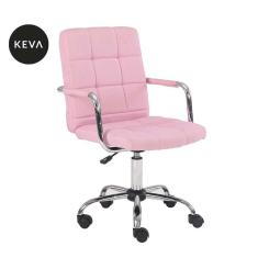 cadeira de escritório secretária giratória fitz rosa