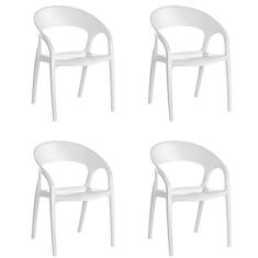 CONJUNTO 4 CADEIRAS GLASS PLUS - UZ KAPPERSBERG - BRANCA