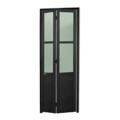 Porta Camarao Meia Lambril Meia Vidrao Linha 25 Vidro Boreal 210cm x 80cm Brimak Preto
