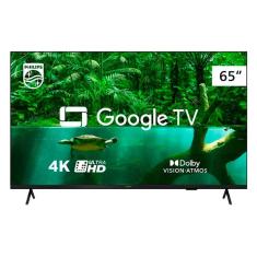 Tv Philips 65 Polegadas 65pug7408/78 4k Google Tv Cvoz Atmos Preto