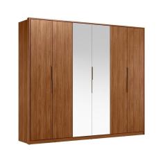 Guarda-roupas Casal Com Espelhos 6 Portas Multimóveis Cr35229 Nogueira Nogueira