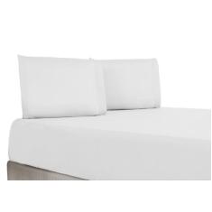 Lençol Casal 3 Peças 400 Fios Ponto Palito - Maville, BRANCO