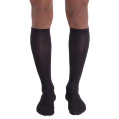 Meia masculina 3/4 média compressão kendall, M, Preto