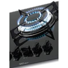 Fogao 5B Fischer Vidro Tripla Chama Cooktop