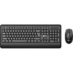 Kit Teclado e Mouse Lecoo KW202 Sem Fio Preto
