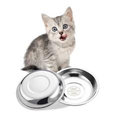 VENTION Tigelas de aço inoxidável para gatos, tigela de comida para gatos em ambientes internos, tigela para gatos com bigode e fadiga, pratos rasos para gatos