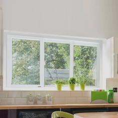 Janela de pvc 100x200cm 3 Folhas com Vidro Liso itec Brimak