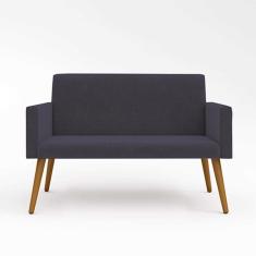 Sofá Namoradeira 2 Lugares - Balaqui Decor Cor:cinza