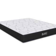 Colchão Viúva De Espuma D45 Bari (malha) 24x128x188cm Preto - Branco