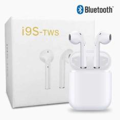 Fone de Ouvido Bluetooth I9S TWS com Case de Silicone Branco