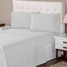 Jogo de Lençol 400 Fios Toque Suave e Macio Ponto Palito Cama King 3 P