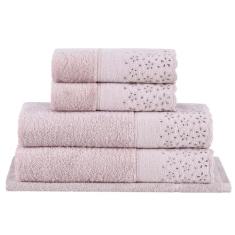 Buddemeyer Jogo de Toalhas Crystal Banho Rosa 5 peças