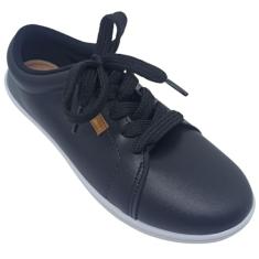 Moleca, Tênis Moleca Feminino Napa Neo Modern Casual (Preto/Branco, BR, Adulto, Numérico, 38)