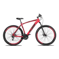 Bicicleta Aro 29 KSW XLT 27v Hidráulico K7 e Trava,19,Vermelho Preto