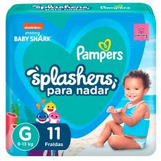 Fralda Pampers Praia e Piscina Splashers Baby Shark G - 11 Unidades 11 Unidades